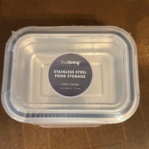 small stainless steel food storage container